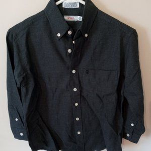 Izod Boys 8 Gray Long Sleeve Button Down